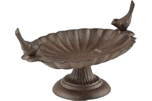 ESSCHERT Fallen Fruits FB162 Double Bird Bath, Brown