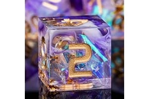 Resin DND Dice Set ARUOHHA 7Pcs Sharp Edge Dice for Dungeons and Dragons RPG Board Games Polyhedral Dice D + D Role Playing D&D Dice Set with Gift Box Translucent D and D Dice D20 D12 D10 D8 D6 D4