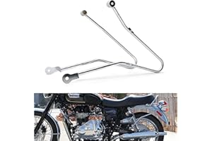 DFFMQSJ Motorcycle Side Pannier Racks Iron Travel Luggage Rack, Sturdy Carrier Rack Rear Racks Compatible with Triumph Bonneville T100 T120 T900(Chrome)