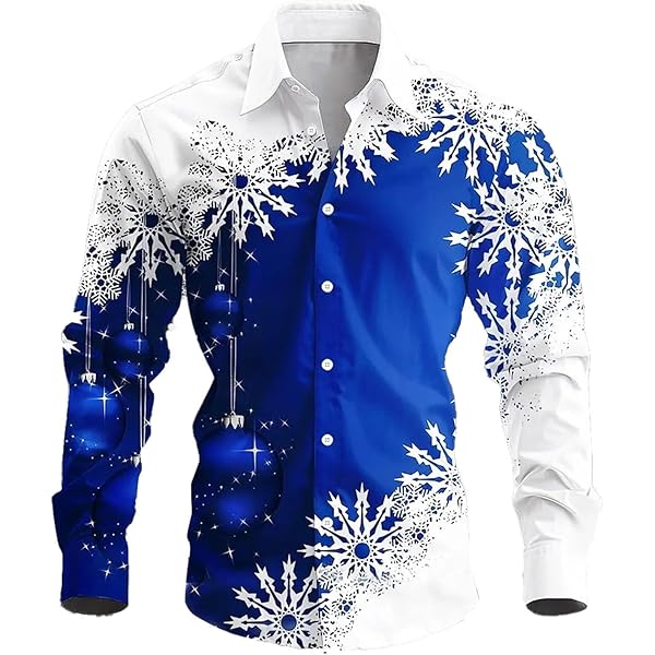 Chemise De Noel Homme,Chemise De Noël Homme Manches Longues