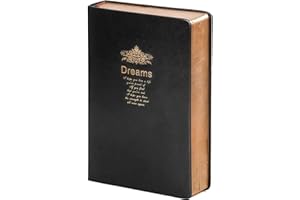 Kalpa Vintage Notizbuch Leder - Tagebuch für - 416 Blanko Premium Papers mit Goldenem Rand Reisetagebuch - Zum Schreiben oder Zeichnen - Schwarz