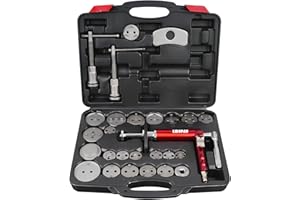 LIROPAU 27-Piece Brake Piston Reset Set, Juego de Herramientas de reajuste del pistón de Freno para Girar y presionar los pistones de Freno en Varios Coches