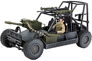 WORLD PEACEKEEPERS from Peterkin | 24cm Military Buggy with Weapons and Articulated Figures | 1:18 Scale | Action Figures & Accessories | Ages 3+