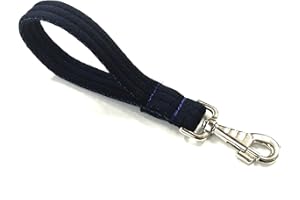 CHURCH PRODUCTS UK Laisse de dressage courte pour chien de 25,4 cm avec contrôle de fermeture - 25 mm - Sangle souple - Laisse de marche (25,4 cm, bleu marine)