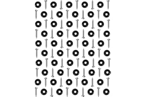 SPDYCESS 50 Stück Gummifüße Schneidebretter mit Passende Schrauben, Anti-Rutsch Stoßfänger Puffer Schneidbrettfüße mit Unterlegscheibe für Schneidebrett Tisch Schrank(D13x10xH7mm)