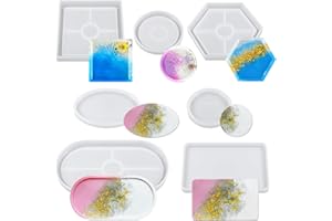 CAPANEUS Silikonform Tablett-Untersetzer, 7 Stück, Epoxidharz Formen, Silikonformen für DIY, Obsttablett, Kunsthandwerk, Heimdekoration