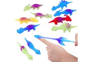 Ainiv 10 sztuk zabawek na palec dinozaurów, zabawka z procą, zabawka na imprezę dla dzieci
