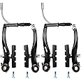 RUJOI Bike Brake Pads Set,V Brake Shoes with Hex Nuts and Washers, Brakes V-Brake Replacement Set for Cruiser MTB Mountain Bicycle