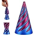 Impossible Cone, 3D Printed Spiral Cone Fidget Toys, Impossible Pyramid Passthrough Sculpture, Mini Fidget Toys for Stress Office Desktop Decorations Fidget Toy for Kids and Adults Gift