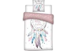 AYMAX S.P.R.L. - Juego de Cama Con diseño de atrapasueños, 100% algodón, Funda nórdica Reversible de 140 x 200 cm y Funda de Almohada de 65 x 65 cm