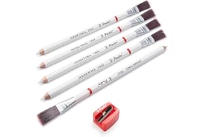 Pasler Eraser Pencil Set of 4, White, Basswood, Brush Eraser, Fine Point Erasing, for Drawing and Writing