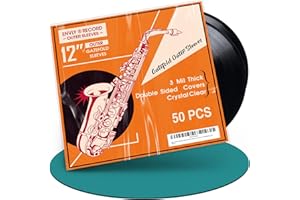 ENVLY® Gatefold - Custodia protettiva per dischi in vinile (50 pezzi) | 12" | 75µm | trasparente | Custodie esterne LP | Gatefold Vinyl Sleeves