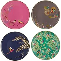Portmeirion Set 4 Cucchiaini Da T&egrave; Chelsea - Ceramica Multicolore, 15 Cm, Lavabile A Mano