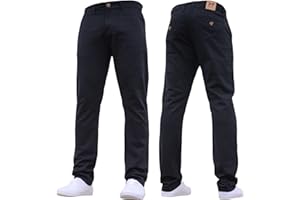 CROSSHATCH FORWARD THINKING Crosshatch Mens Stretch Chino 'LARENTO' Slim Fit Leg Smart Work Trousers Jeans by JEANBASE