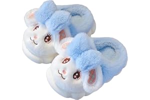 QZBAOSHU Zapatillas de Conejito para Niñas Zapatillas Cálidas Suaves y Esponjosas con Espuma Viscoelástica Forro de Peluche y Suela de Goma Antideslizante para Interior y Exterior