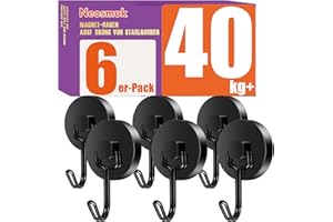 Neosmuk Swing Magnethaken Schwarz,40kg Magnet Haken Extra Stark für Spind Organizer,Neodym Magnete,Haken Magnetisch Sehr Stark für Werkstatteinrichtung,Heckzelt,Grill