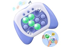 FIYCATPSA Experience a Decompression Breakthrough with the Pop It Light Up Fidget Game - Perfect for Kids Games for Kids Ages 4-8 and 8-12 Handheld Game Console and Sensory Fidget Toys，Birthday Gifts