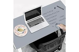 ZHIDIAN Desk Mat Large Waterproof Desk Protector Pad Writable Desk Pad Mouse Mat Non-Slip Laptop Desk Mat for Gaming Study Office (Light Grey, 80x40cm)
