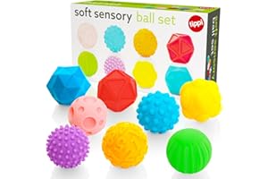 Tippi Sensory Balls For Babies - Set of 8 Soft Sensory Balls - Baby Ball - Sensory Toys For Babies - Baby Balls For Babies From Birth - Baby Sensory Toys