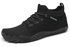 SAGUARO Unisex Barefoots Hombres Mujeres Trail Running Shoes Transpirables Antideslizante Cómodas Ligeras Mid-Top Zapatos Descalzos