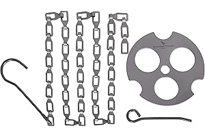 Boundless Voyage Ti9012O - Treppiede da campeggio regolabile in titanio con ganci ad anello fisso per pentole e grill, accessori perfetti per cucinare all'aperto