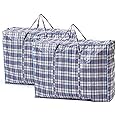 2 PACK VIROSA Extra VALUE Large 60 x 50cm Strong and Durable Laundry Bags | Ideal for Laundry/Moving House/Shopping/Storage | Reusable Jumbo Zip Bags