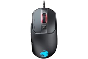 Roccat Ratón para juegos Kain 120 AIMO RGB (sensor ojo de búho de 16.000 dpi, ligero 89G, tecnología Titan Click), negro