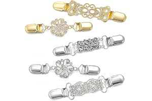 5 stycken vintage koftor för kläder och koftor | I silver och guld tillverkad av legering med galvanisering praktiskt spänne för kläder för pullover halsduk och t-tröja