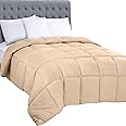 Utopia Bedding All Season 250 GSM Comforter - Plush Siliconized Fiberfill Comforter King Size - Box Stitched (King/Cal King, Beige)
