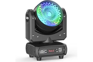 FIERYZEAL 150W LED Moving Head Wash RGBW Beam Bühnenlicht Effekt Party Lichter Scheinwerfern DJ Lichter für Weihnachten Disco Tanzfläche Bar Bühnentechnik