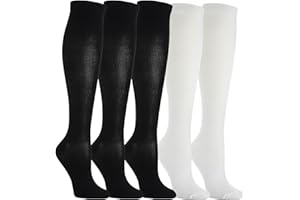 WEEKEND PENINSULA 5 Pairs of Compression Stockings, Knee Socks, Support Stockings, Running Socks for Men and Women, Sports, Running, Flight, Travel, Pregnancy, Medical Compression Socks