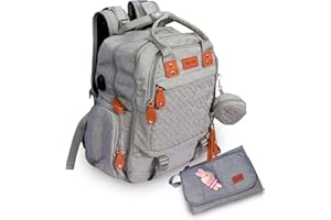 IFJA Multifunctional Baby Diaper Bag, Large Changing bag with baby changing pad, Pacifier Holder for baby stuff & Stroller Straps for Convenience, Unisex Baby Bag for Mom and Dad (Black)