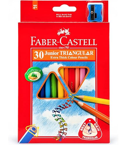 Faber-Castell 110993 Lot de 5 crayons de couleur métallique Jumbo Grip