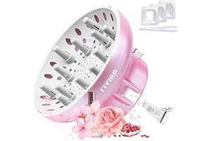 GIHALI Universal Hair Diffuser “Super Sturdy” 4.4-6.6cm for Natural Curly and Wavy Hair, Easy Install, Hair Dryer Attachment Fit for Travel (Pink 2 Aroma Upgrade)