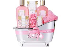 SPA LUXETIQUE Presentuppsättningar för kvinna - 8 styck Pamper baduppsättning med eterisk olja,Kroppslotion,Kroppsmör,Bad bomber,Gåvor för kvinnor,Födelsedagsgåvor för kvinnor,Mors dag gåvor