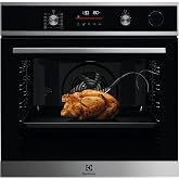 Electrolux EOC6P77X Electric Recessed Steam Oven Pyrolytic, 72 L | Steam Oven with SteamCrisp, Thermal Probe, 9 Functions, 45