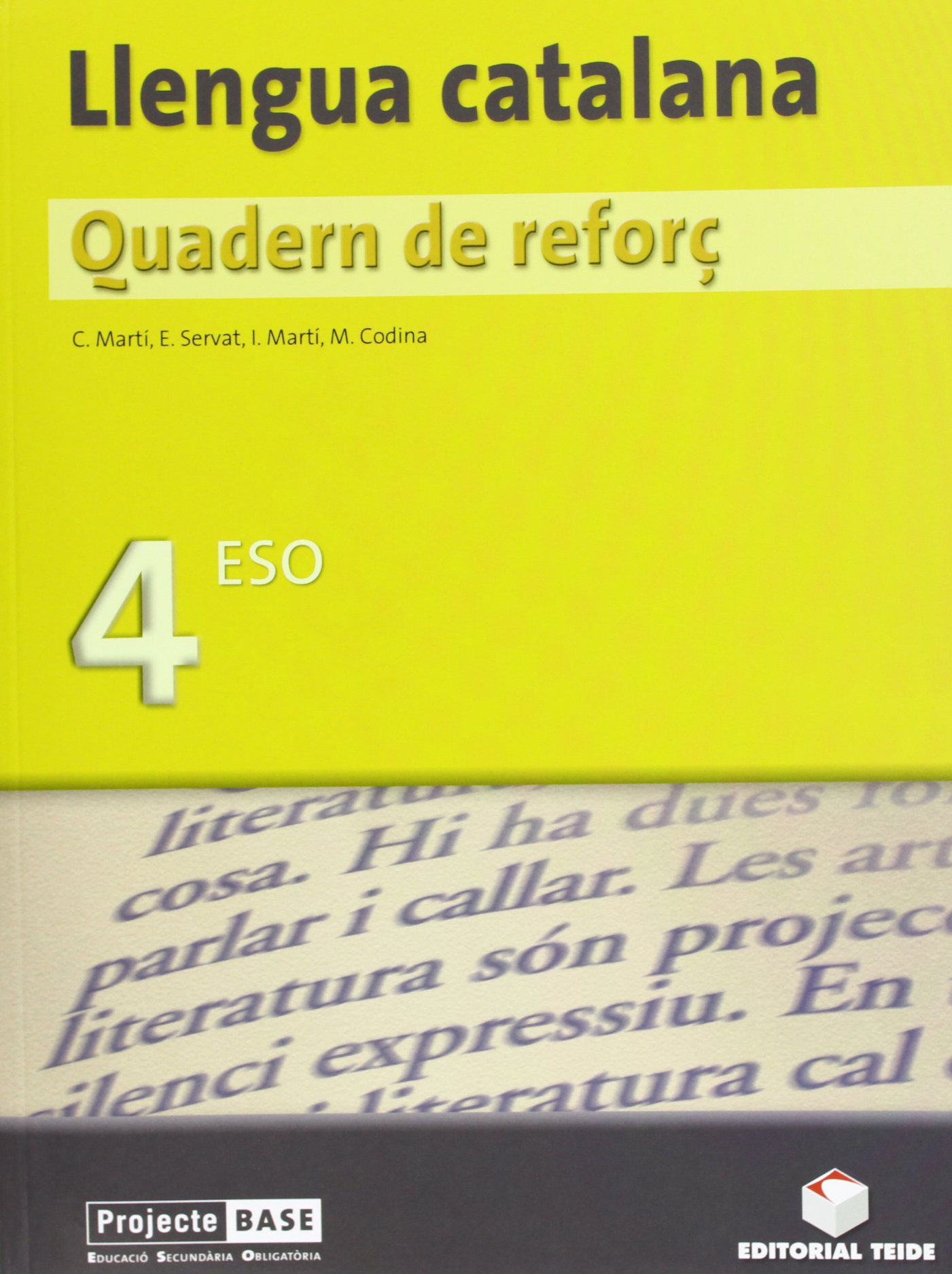 Quadern de reforç. Llengua catalana 4t ESO