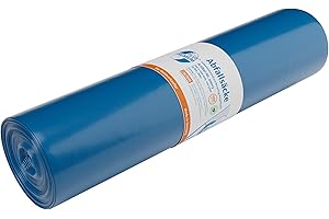 PREMIUM PLUS DEISS Müllsäcke 120L Extra Stark - 25er Rolle Umweltfreundliche Reißfeste Müllbeutel Typ 60 - Blaue Große Säcke in Premium Qualität für die höchsten Ansprüche