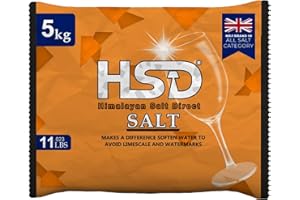 HSD HIMALAYAN SALT DIRECT dishwasher salt 5kg, powerful dishwasher salt, softener salt, for laundry kitchen dishwashing, compatible to all salt for dishwasher, premium food grade genuine dish washer salt, British salt