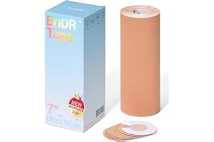 Bröstbindningstejp i bomull med nipple covers för FTM-transpersoner, extra bred, 18 cm x 5 m
