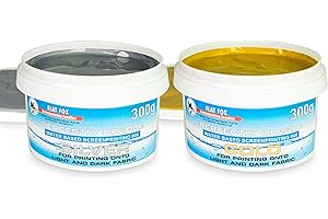Flat Fox Tintas opacas a base de agua para serigrafía (juego dorado y plateado, 300 g)