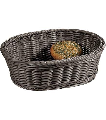 Kesper Brot- Und Obstkorb 10er Set - Kunststoffgeflecht Braun 24x20cm