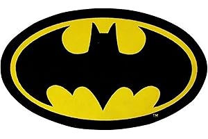 Childrens/Kids Batman Logo Bedroom Floor Rug/Mat (98cm x 57cm) (Black/Yellow)