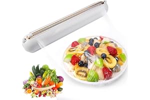EXIN DECHEN Gourmet krajalnica do folii spożywczej, 38 x 7 x 7 cm, magnetyczny dozownik folii spożywczej z krajarką, do folii aluminiowej, folii plastikowej