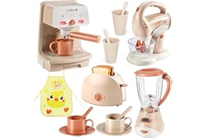 LOVE LIFE Cucina giocattolo per bambini con macchina del caffe e accessori, utensili e giochi per bambini 3 anni, regalo perfetto bambina e bambino 3 4 5 6 7 8 anni