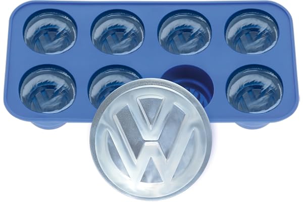 BRISA VW Collection Moule à glaçons en silicone avec logo VW, Bleu Foncé