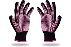 DDHHCP Hitzeschutz Handschuh, Handschuhe Hitzebeständig, Hitzehandschuh Feuerfeste Handschuhe Kochhandschuhe, Für Backen, Küche & Grillen - Schwarz