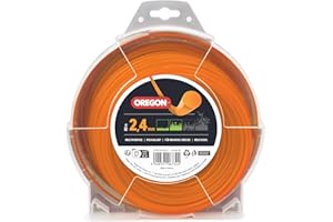 Oregon Filo per Decespugliatore Tondo in Nylon Resistente, Adatto alla Cura del Prato ed a Rimuovere Erbacce e Aiuole, Compatibile con Numerosi Marchi, 2,4 mm x 88 m (69-364-OR), Arancione