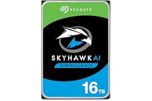 Seagate SkyHawk AI, 16 TB, Hard Disk Interno, Applicazioni Di Sorveglianza, SATA da 6 GBit/s, 3,5", cache da 256 MB, 3 anni Servizi Rescue (ST16000VE000)