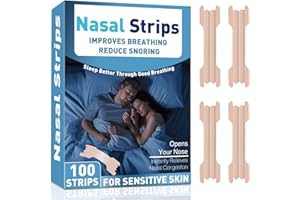 WERPOWER Cerotti-Nasali, 100 Pezzi Cerotti Nasali Antirussamento Extra Forti Per Uomini e Donne, Alleviare la Congestione Nasale Efficace